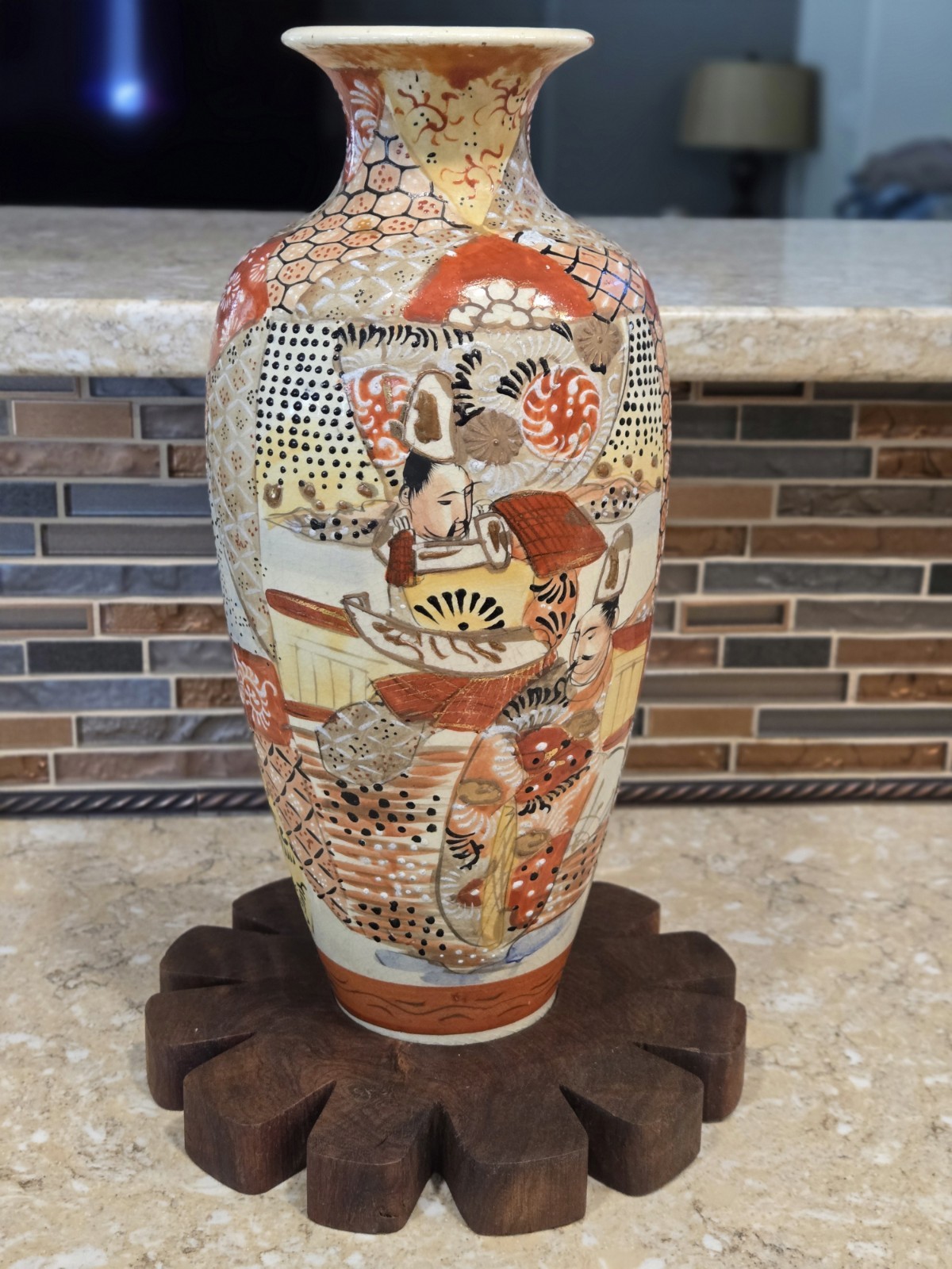 Antique Japanese Satsuma Vase – Hand-Painted Meiji-Era Masterpiece 12.25 Antique Japanese Satsuma Vase – Hand-Painted Meiji-Era Masterpiece 12.25