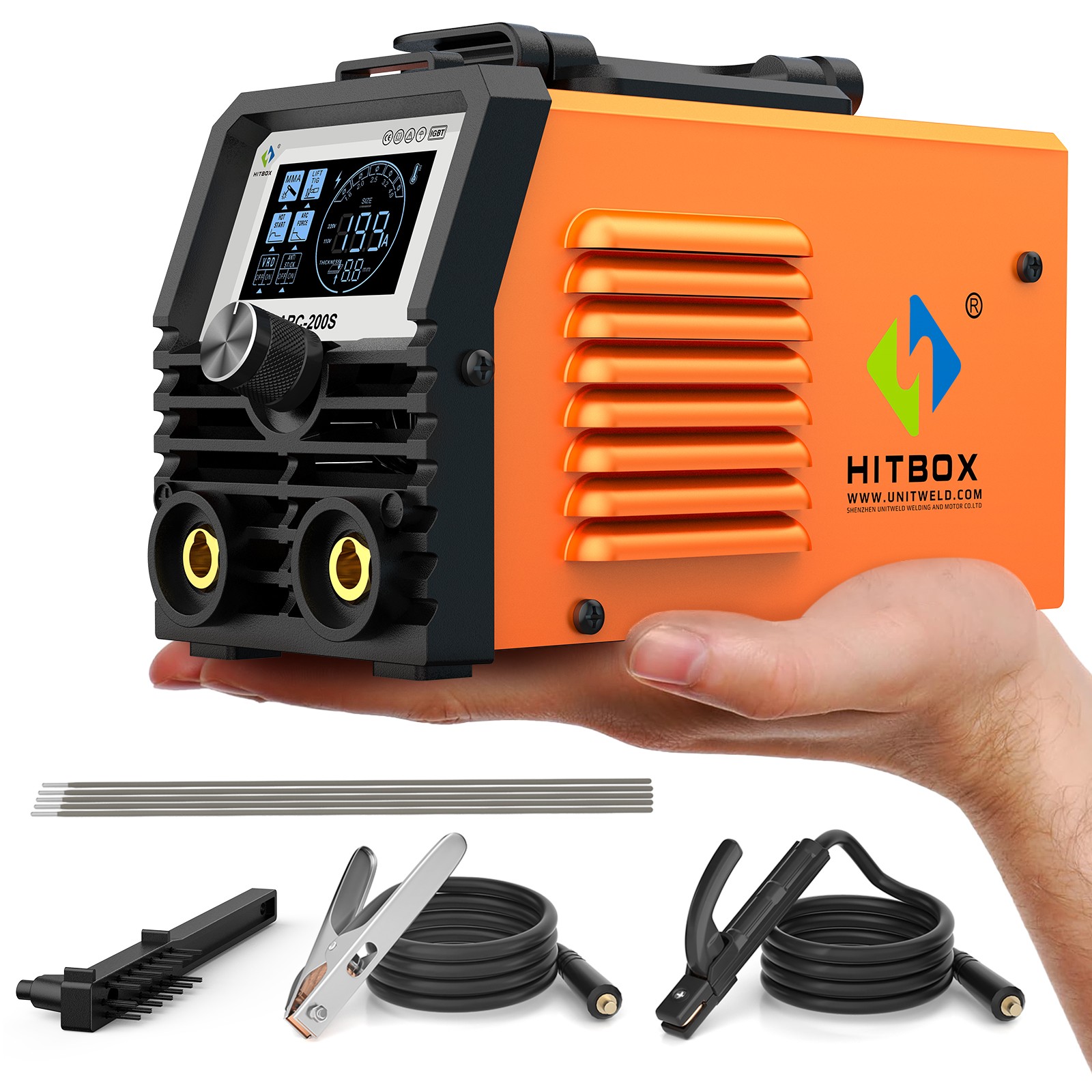 HITBOX 200A MMA Welder 110V Lift TIG 2-in-1 Portable Welding Machine Home NEW