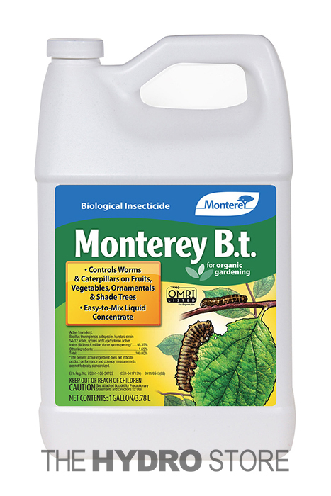 Monterey B.T. 1 Gallon - Bacillus Thuringiensis Organic Insect Pest Control BT