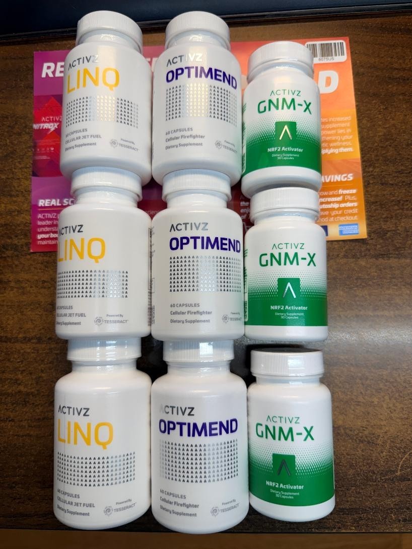 Authentic ACTIVZ TRIFECTA 9 bottles set, 3 LINQ + 3 GNMX + 3 OPTIMEND EXP 2027