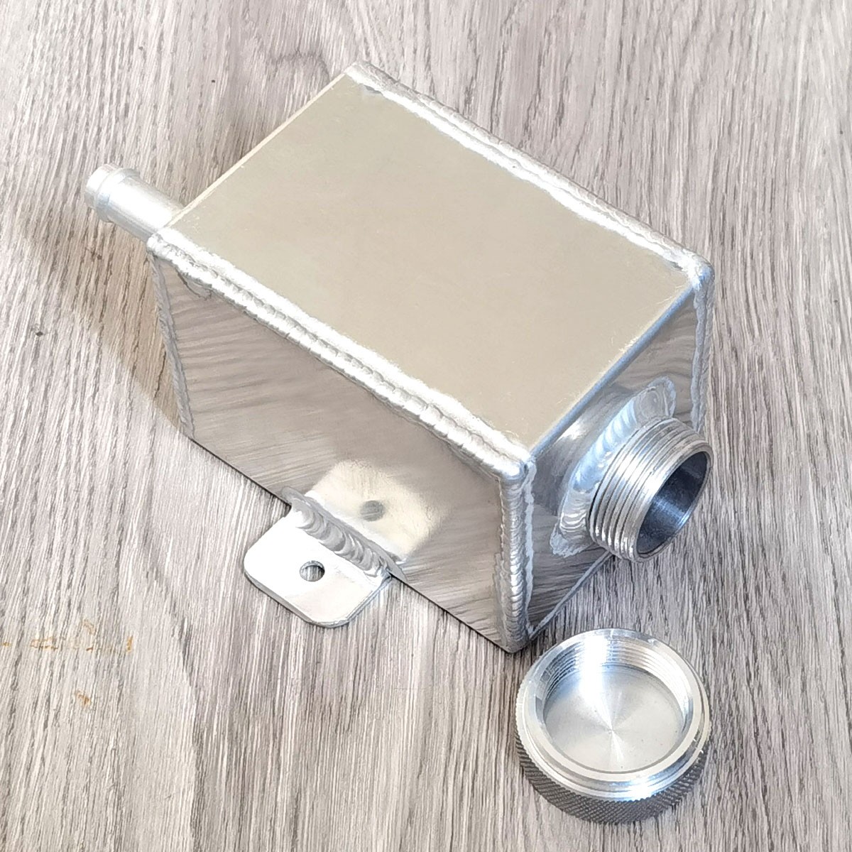 Universal Aluminum 750ml power steering reservoir Tank Bottle With Cap Natural