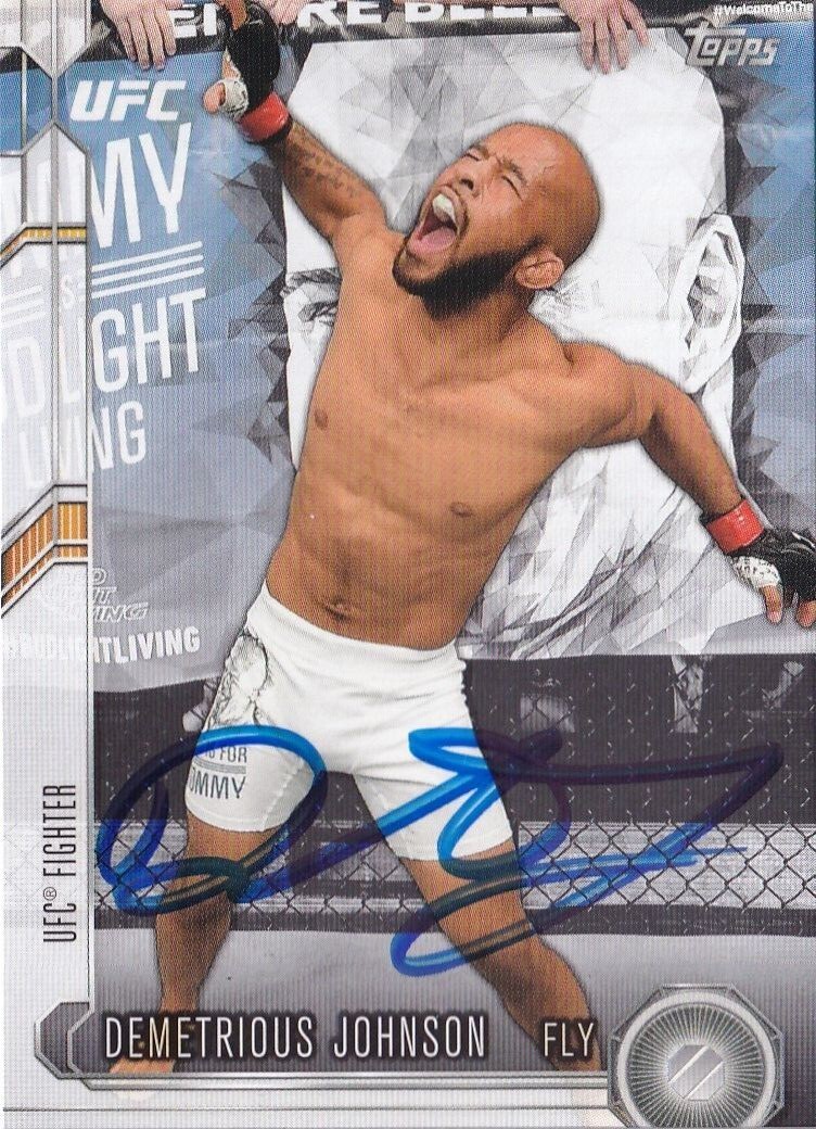 Demetrious Johnson Signed 2015 Topps UFC Chronicles Card #116 Autograph 197 191