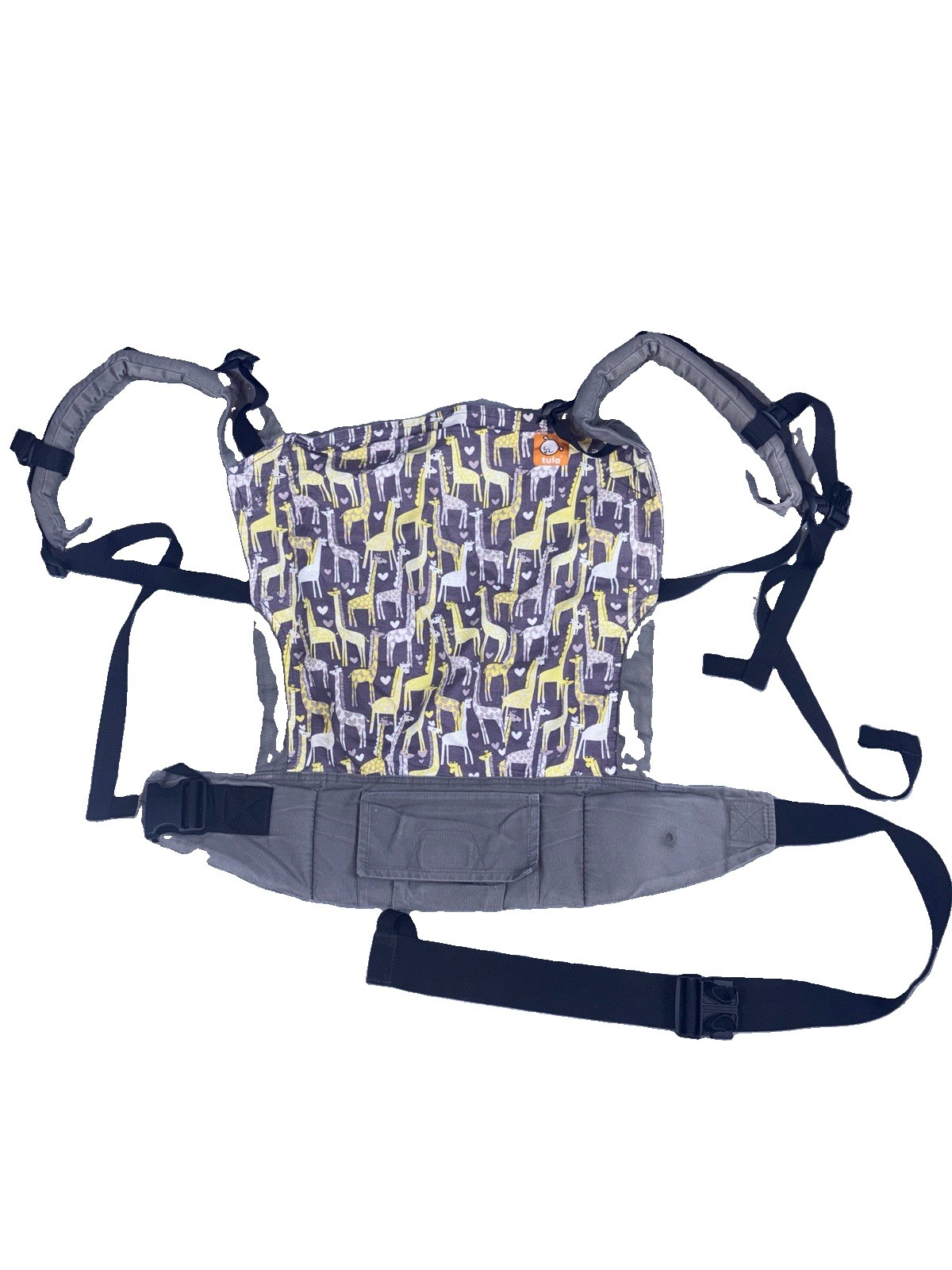 Tula Baby Carrier Gray/Multicolored Giraffe Print 25-45 lbs Tula Baby Carrier Gray/Multicolored Giraffe Print 25-45 lbs