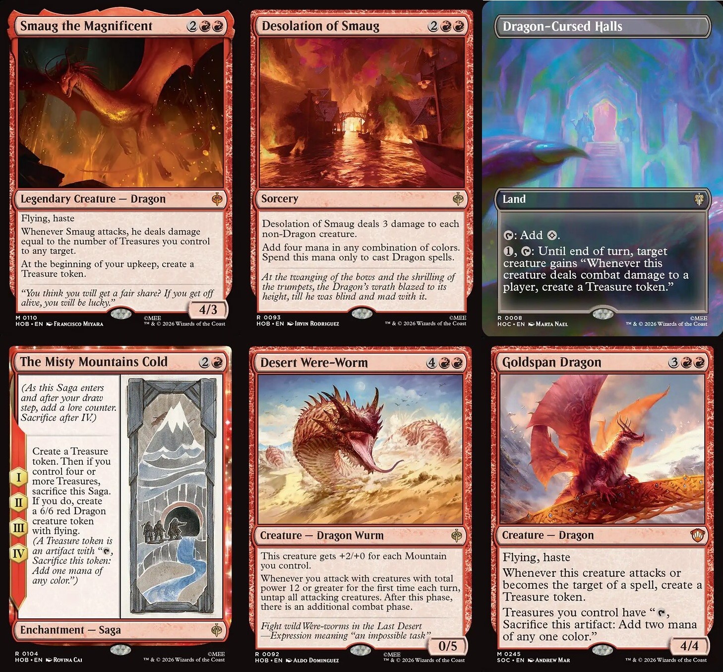 Smaug the Magnificent Commander Deck - EDH - MTG  -  Goldspan Dragon - 100 Cards