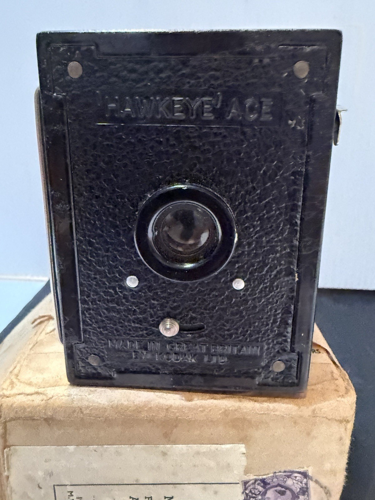 Vintage Kodak 1936 Baby Hawkeye Ace 127 Film With Original Camera Box.