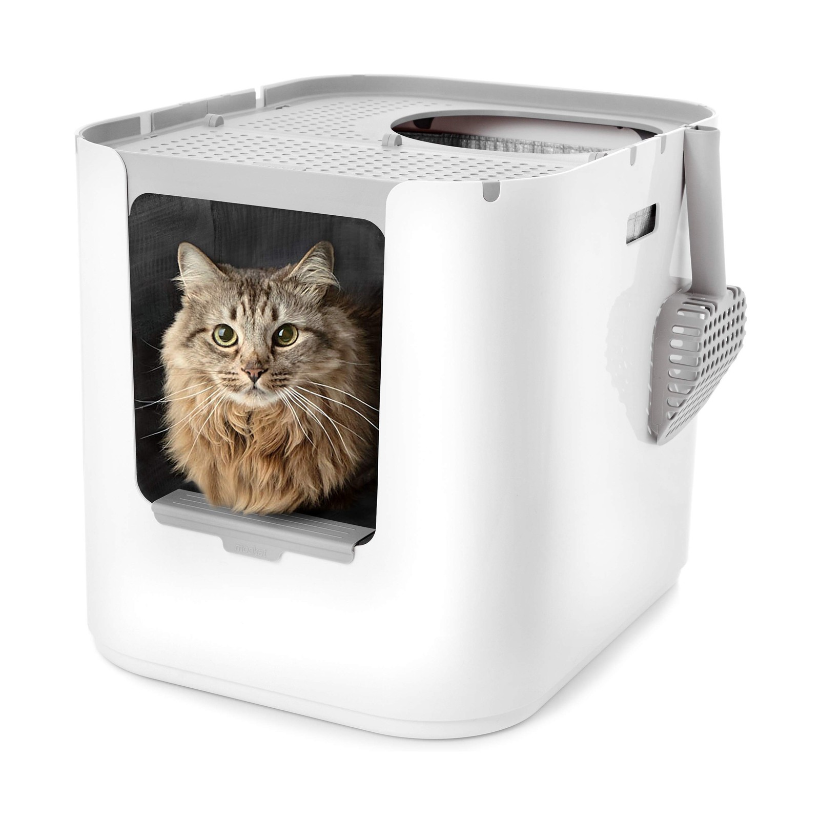 Modkat® XL Litter Box, Top or Front-Entry Configurable, Full Height Seamles Modkat® XL Litter Box, Top or Front-Entry Configurable, Full Height Seamles