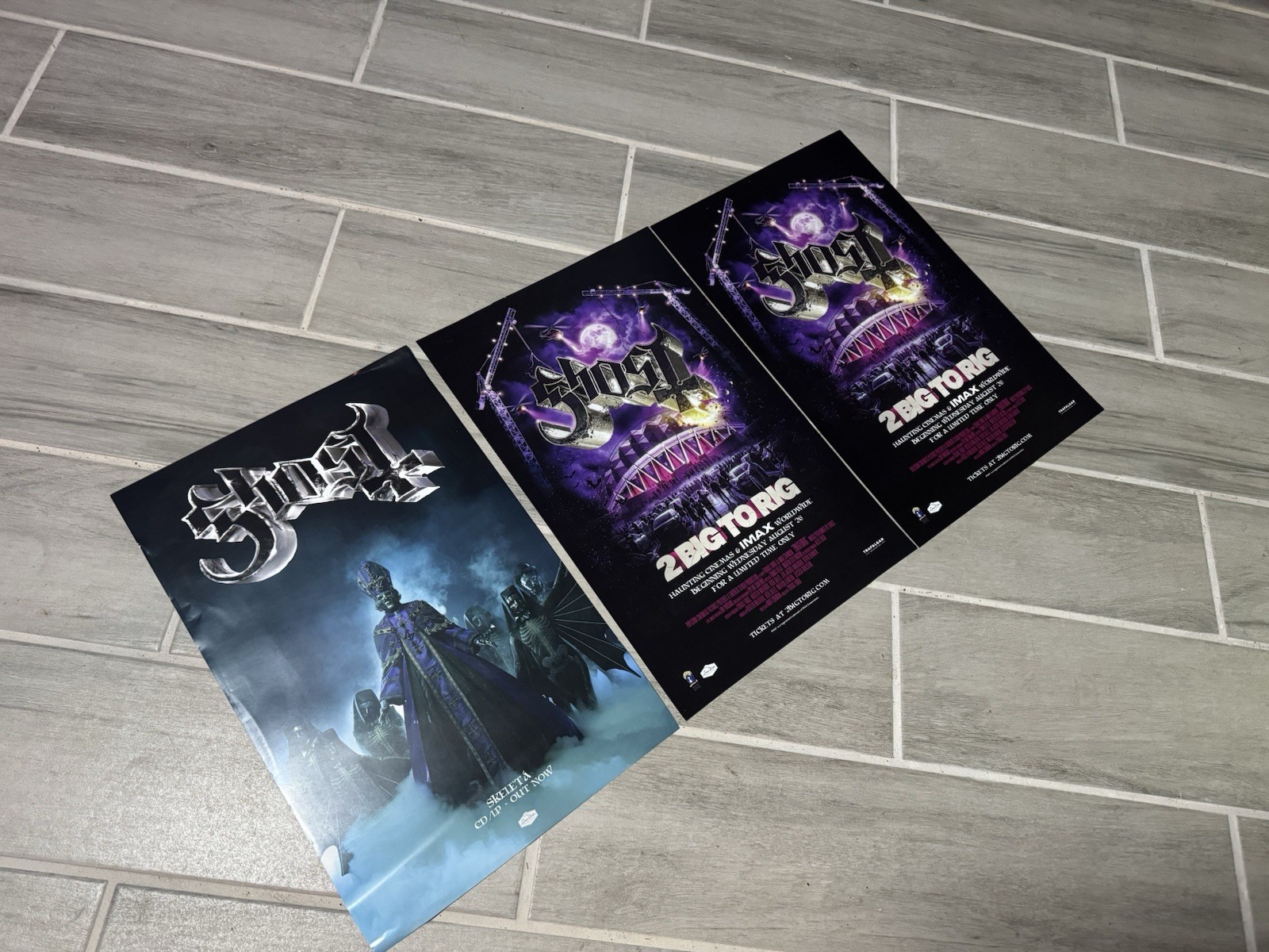 Ghost Band Too Big To Rig / Skeletà Promo Poster  11” X 17”