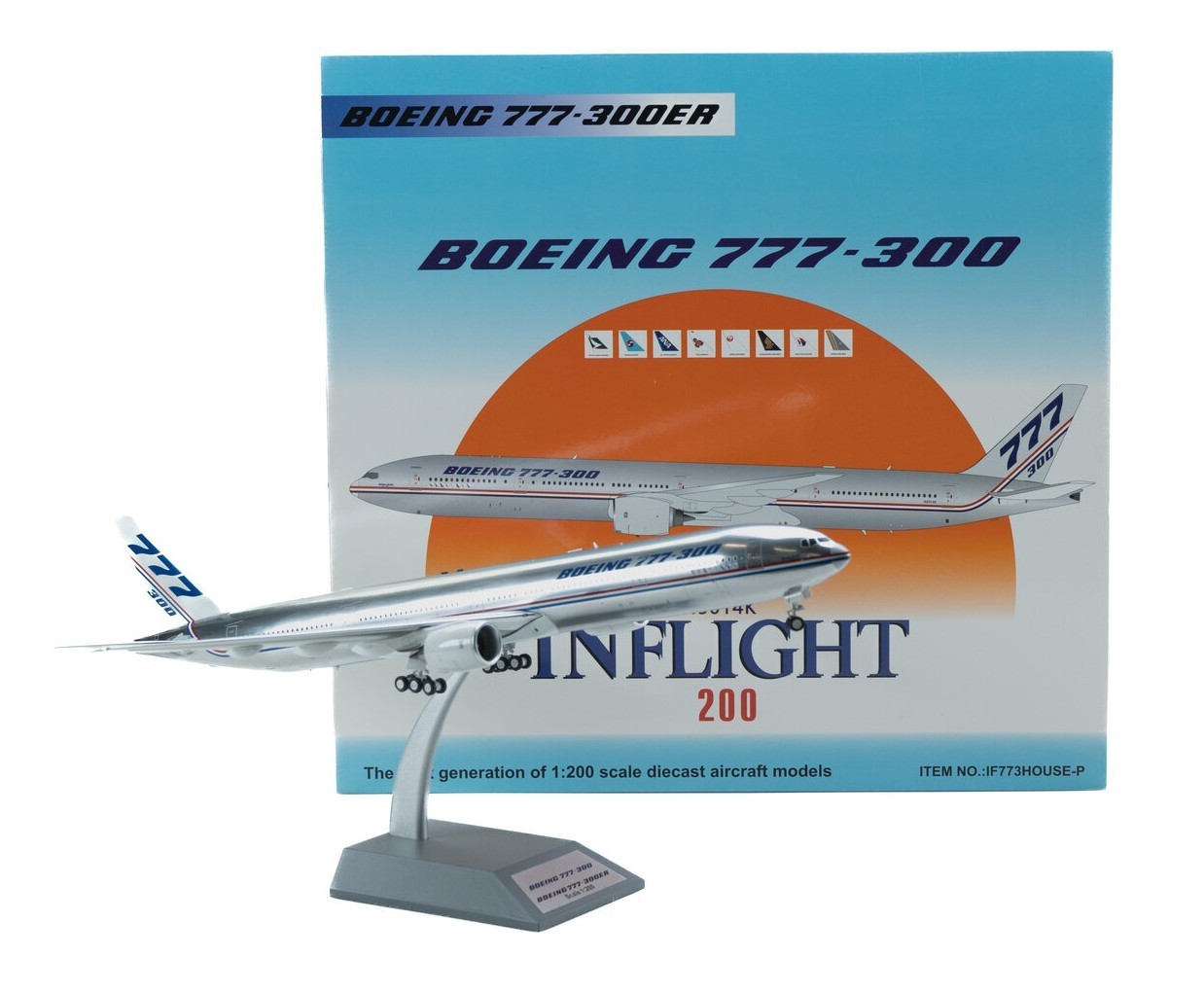 Inflight IF773HOUSE-P Boeing 777-300 House Color N5014K Diecast 1/200 Jet Model