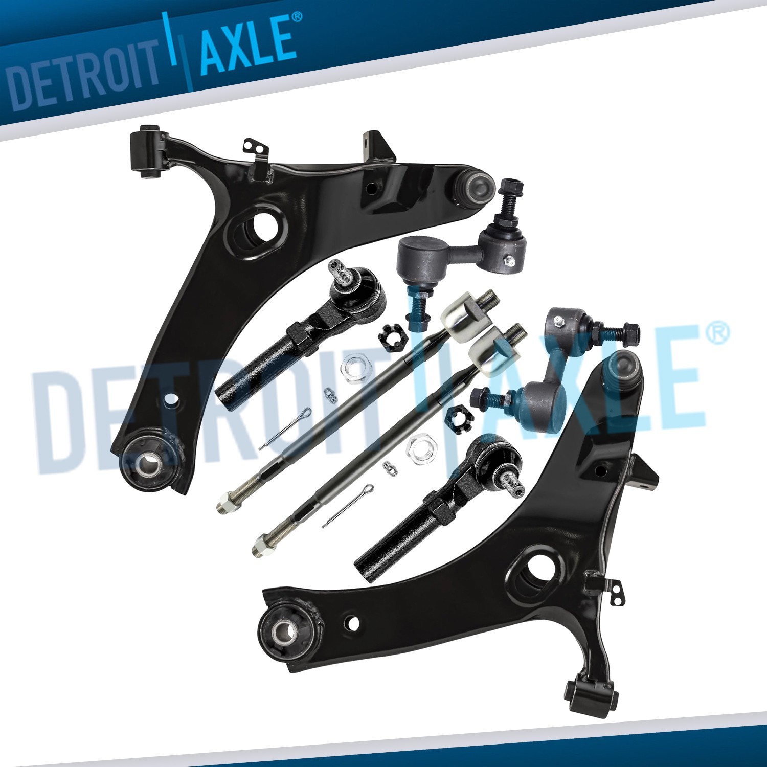 8pc Front Lower Control Arms and Suspension Kit for 2009 - 2013 Subaru Forester