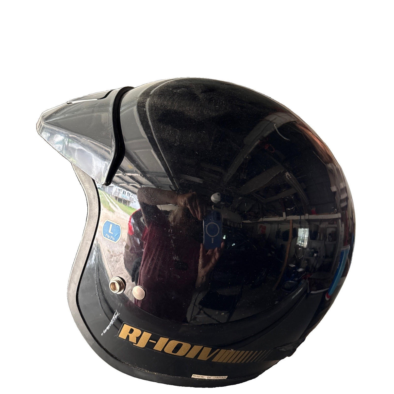 Vintage Shoei RJ-10IV Platinum Motorcycle Helmet Size Large