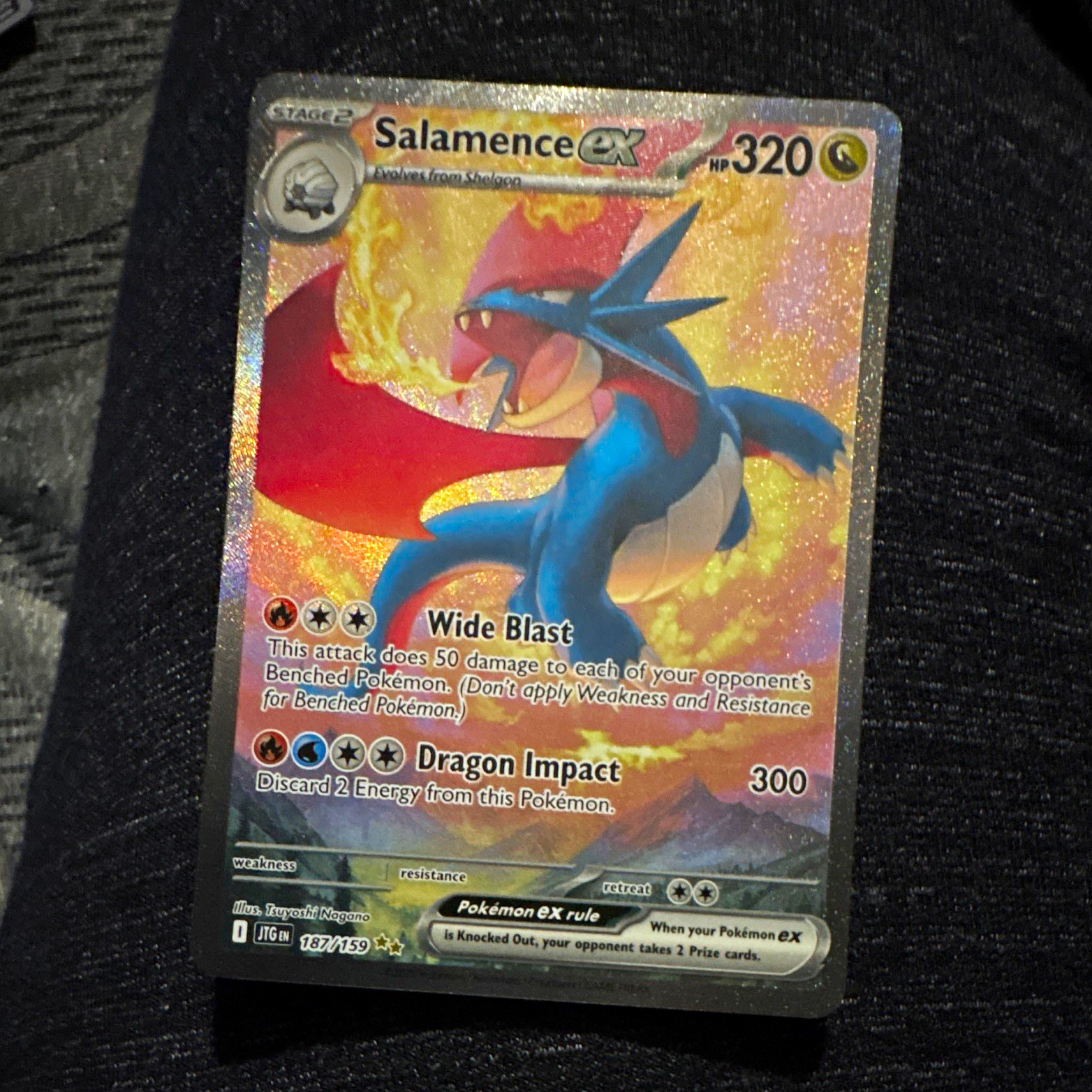 Salamence ex 187/159 Sv09 Journey Together Full Art Holo English 320 HP Salamence ex 187/159 Sv09 Journey Together Full Art Holo English 320 HP