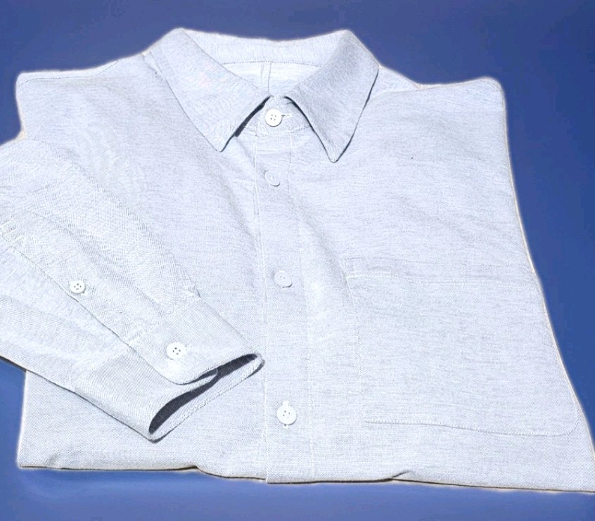 LULULEMON-Powder Blue Oxford Poly/Spdx Cloth, Mens LS/Spread, Sport Shirt-(XL) LULULEMON-Powder Blue Oxford Poly/Spdx Cloth, Mens LS/Spread, Sport Shirt-(XL)