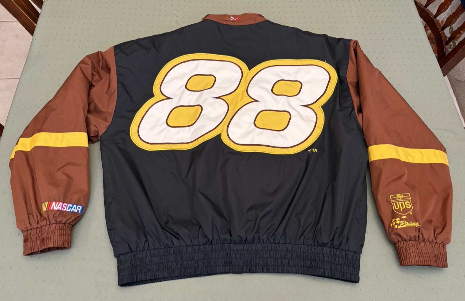 Vtg Chase Authentics Nascar Dale Jarret #88 UPS Zip Jacket Quilted Interior XXL