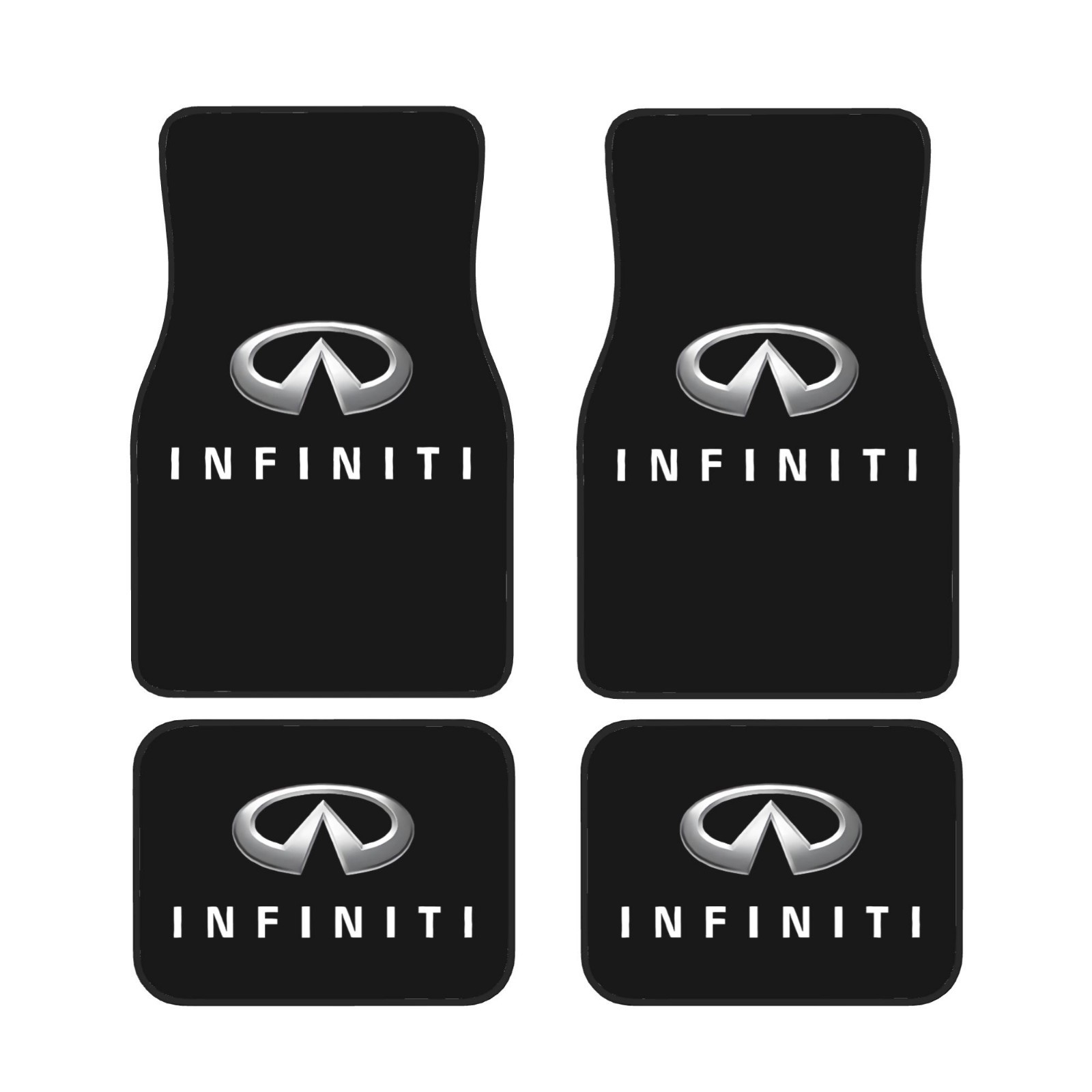 4 Piece Infiniti Car Front & Rear Floor Mat Set Non-Slip Carpet Mats