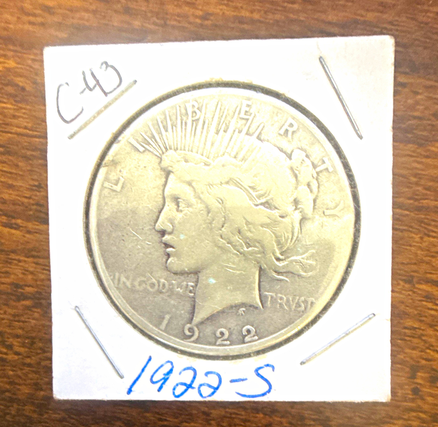1922-S Peace Silver Dollar $1 San Francisco S Mint Mark 0.900 Silver KM#150 1922-S Peace Silver Dollar $1 San Francisco S Mint Mark 0.900 Silver KM#150
