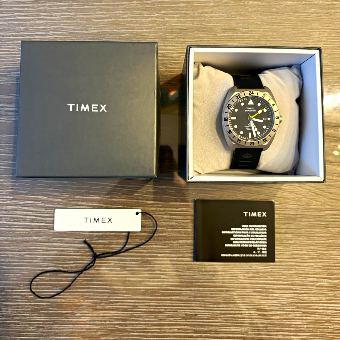 Timex Expedition North Titanium GMT Automatic Watch TW2W53000 Full Set 41MM