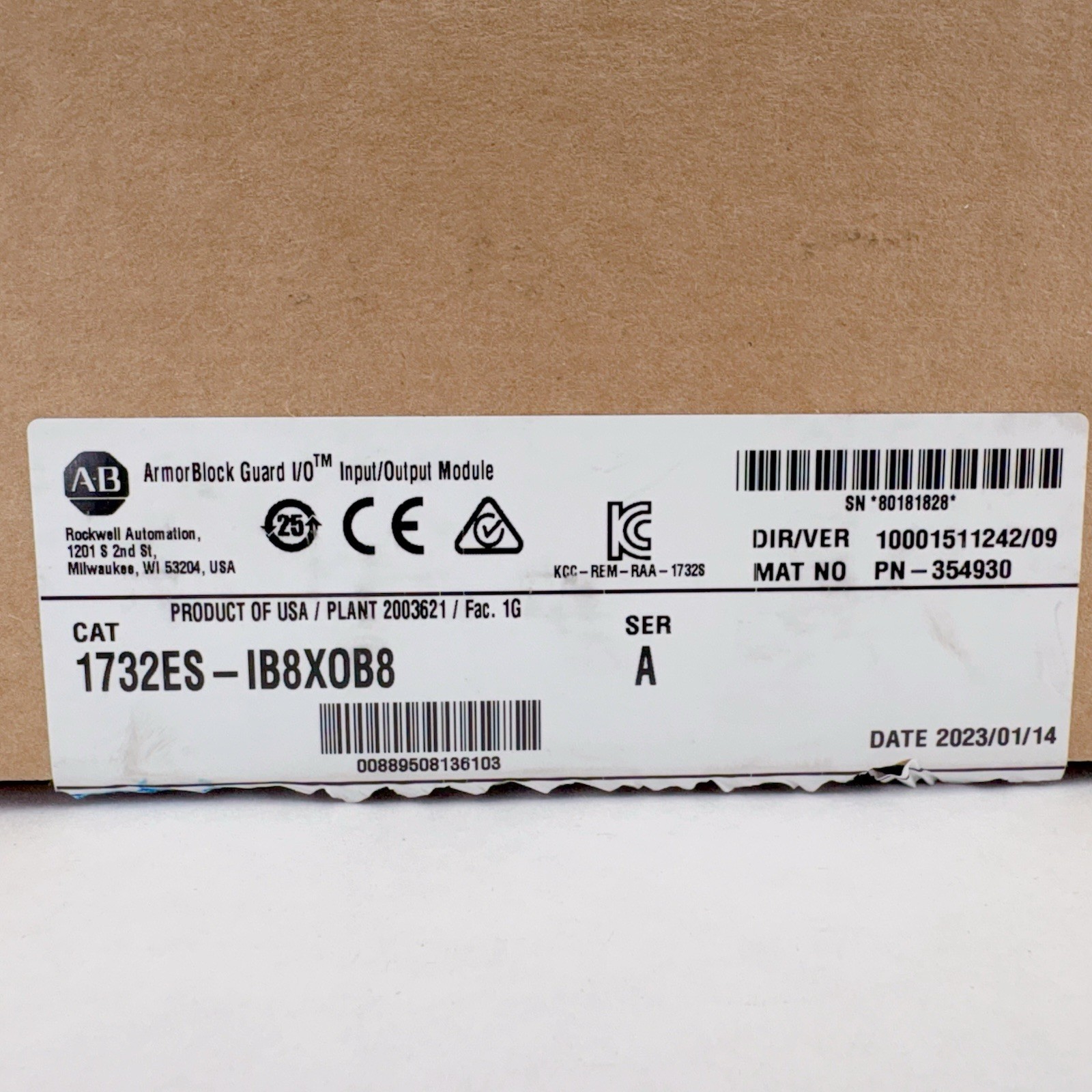 Allen Bradley 1732ES-IB8XOB8 /A ArmorBlock EtherNet Safety I/O - NEW