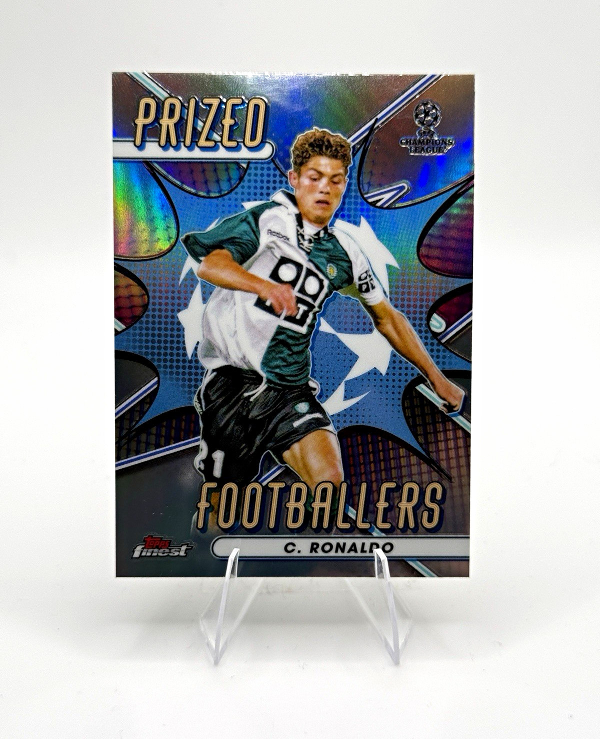 2022-23 Topps Finest Cristiano Ronaldo Prized Footballers PF-10 Sporting 2022-23 Topps Finest Cristiano Ronaldo Prized Footballers PF-10 Sporting