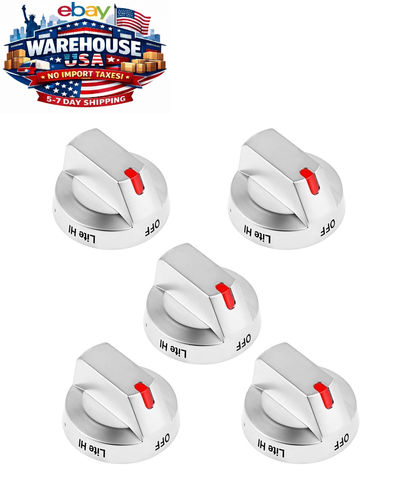 5PCS Gas Stove Knobs for Samsung NX60A6511SS/AA NX60A6711SS/AA NX60A6511SG/AA 5PCS Gas Stove Knobs for Samsung NX60A6511SS/AA NX60A6711SS/AA NX60A6511SG/AA