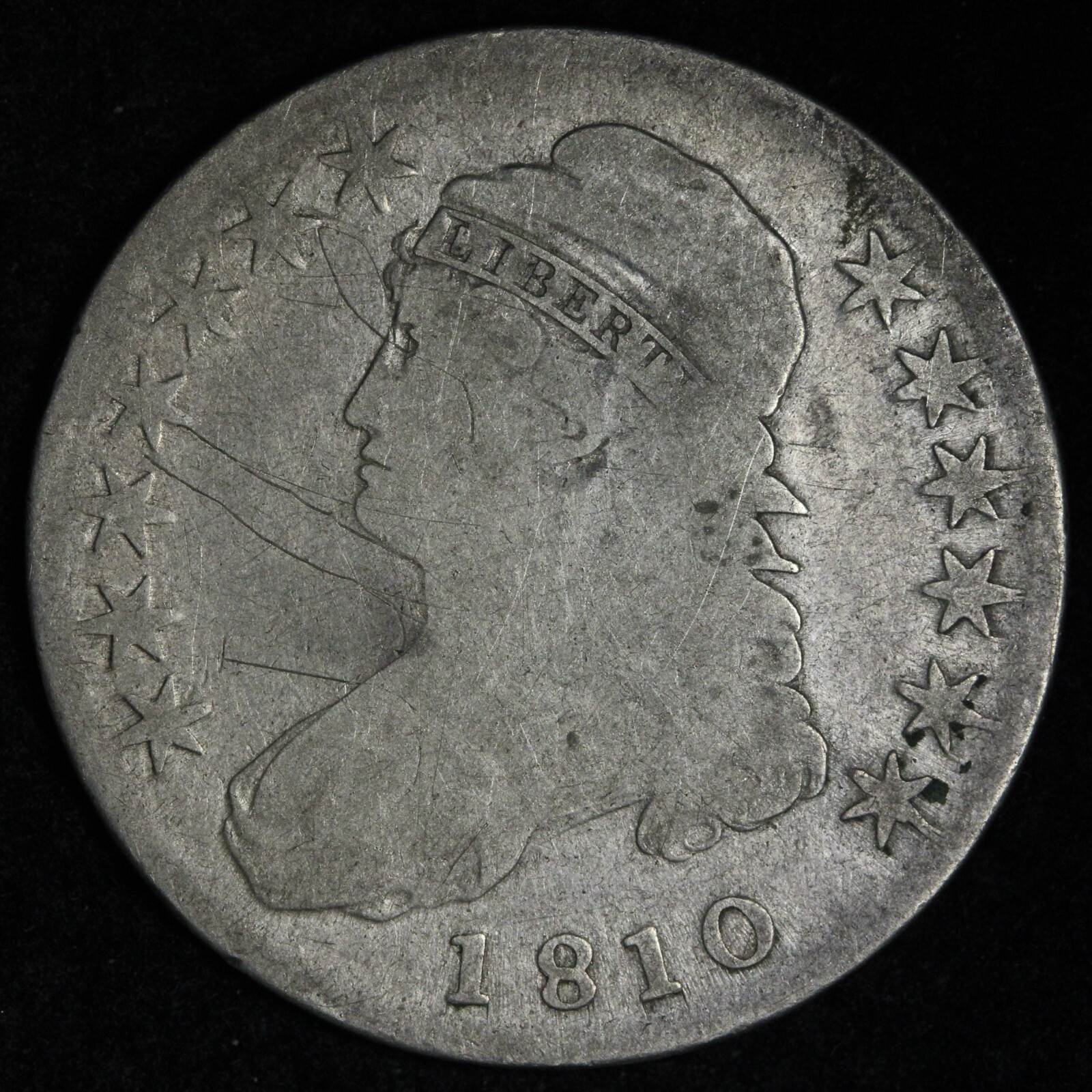 1810 Capped Bust Silver Half Dollar FINE E318 ALT