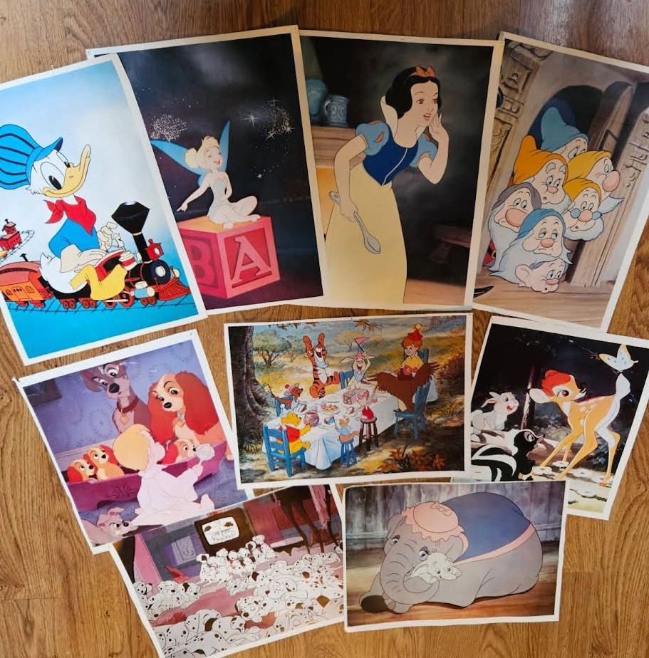 9 Vintage Disney Posters (1970\'s)