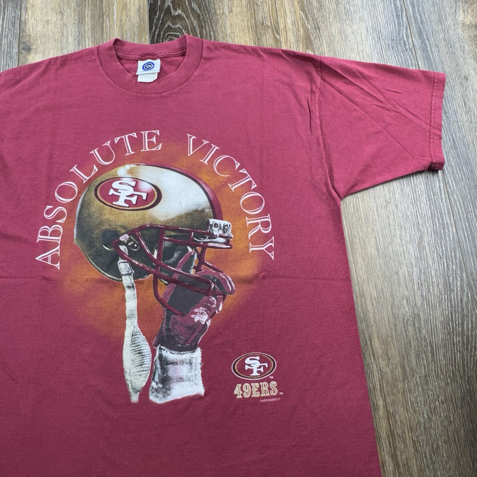 Vintage San Francisco 49ers Shirt Mens XL Red Absolute Victory NFL Football 1996