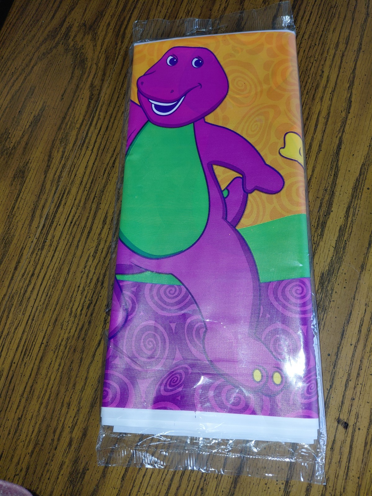Vintage 2002 Barney & Friends Plastic Tablecover Tablecloth 54×96 Vintage 2002 Barney & Friends Plastic Tablecover Tablecloth 54×96