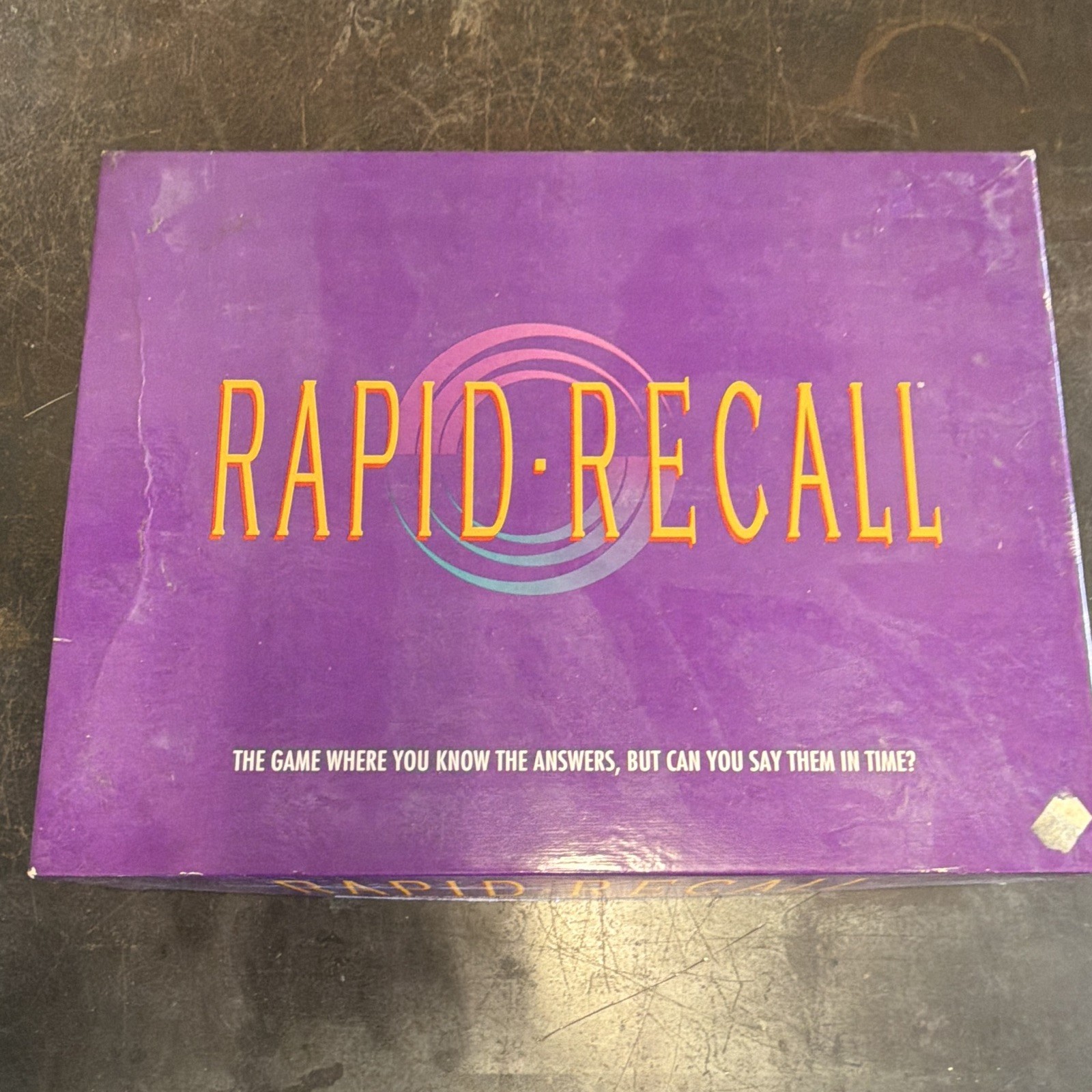 Waddingtons Rapid Recall Trivia Board Game Vintage 1989 Timer 4+ Players 17+
