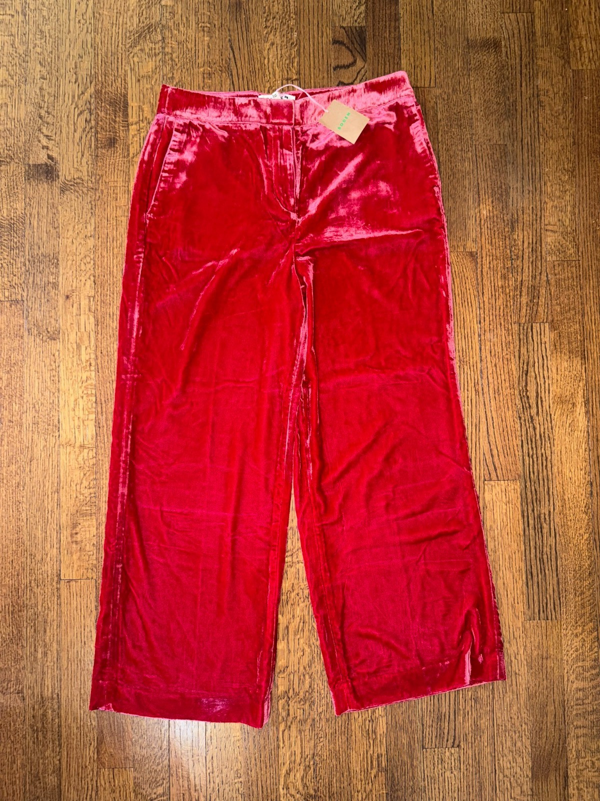 NWT Boden Selwood Poinsettia Red Velvet Trousers NWT Boden Selwood Poinsettia Red Velvet Trousers