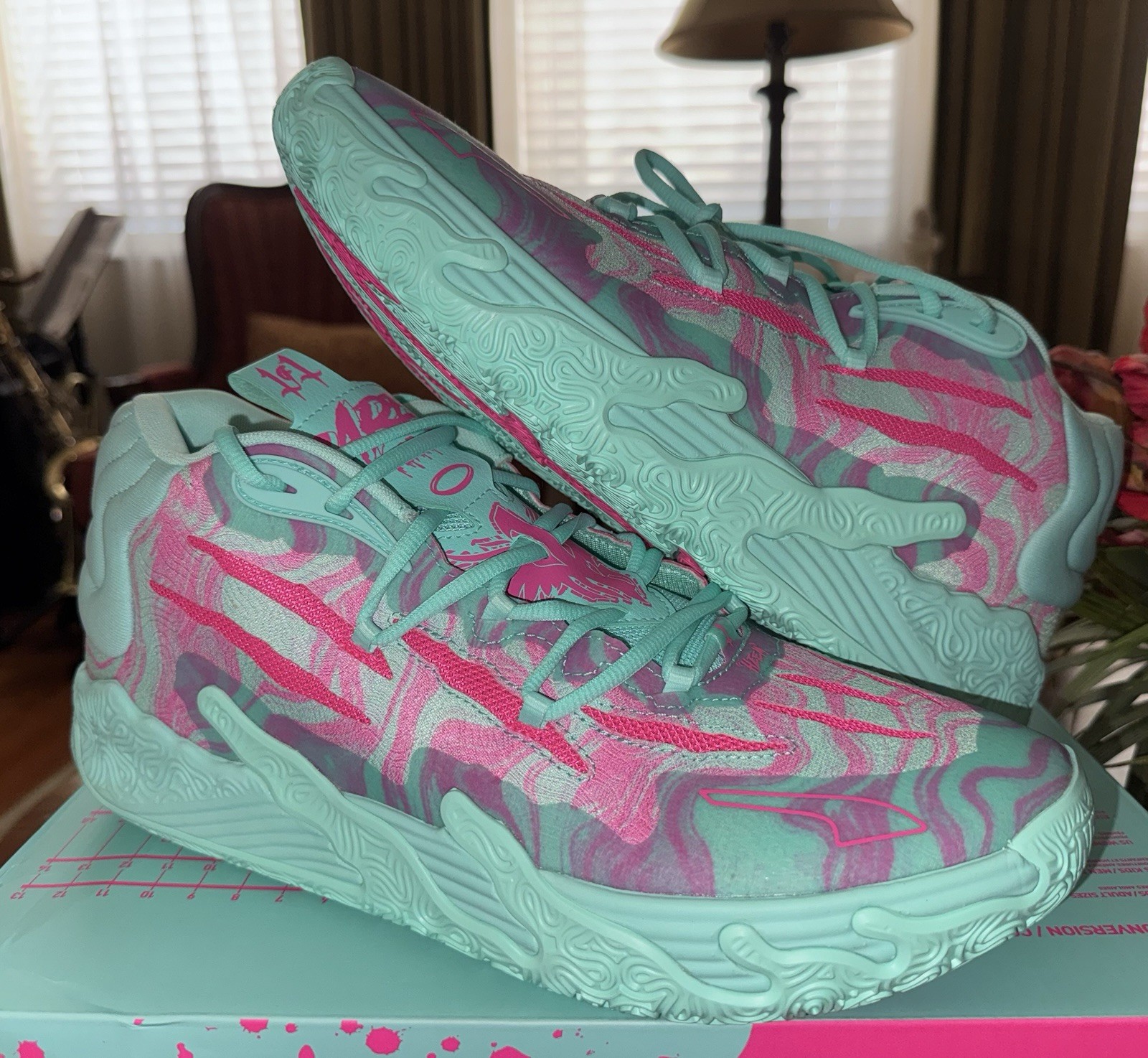 Size 13 Puma LaMelo Ball MB.03 Miami Teal Pink 310511-01 Brand New Melo