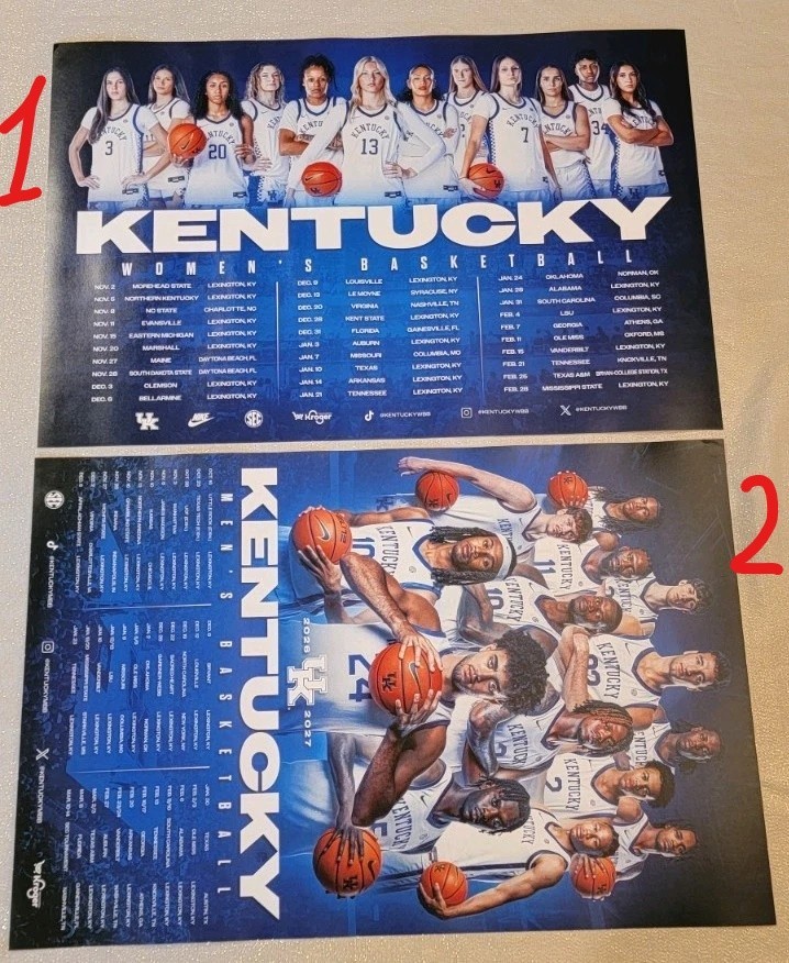 2026-27 University of Kentuy Wildcat Basketball Schedule Poster ⭐