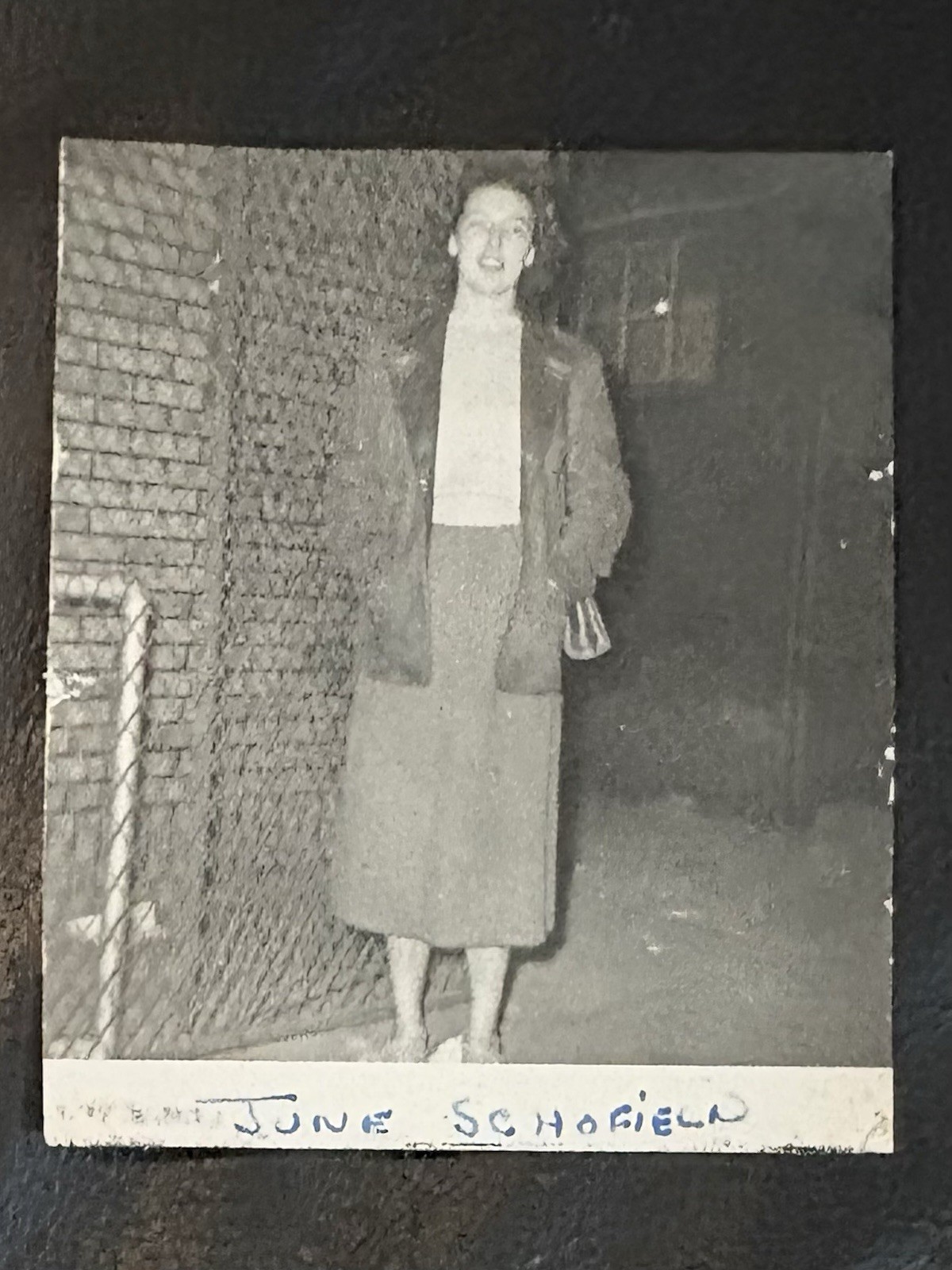 AAGPBL 1949 Muskegon Lassies Peoria Red Wings June Schofield Baseball Snapshot AAGPBL 1949 Muskegon Lassies Peoria Red Wings June Schofield Baseball Snapshot