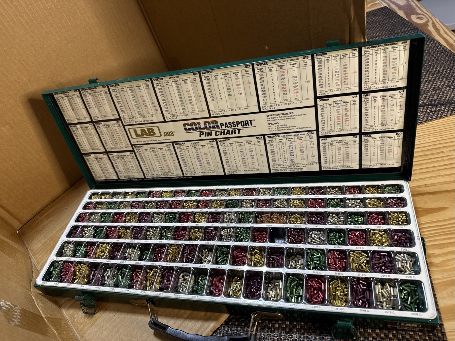 LAB LPK003 Color Passport Lock Rekeying Kit .003 Almost Complete