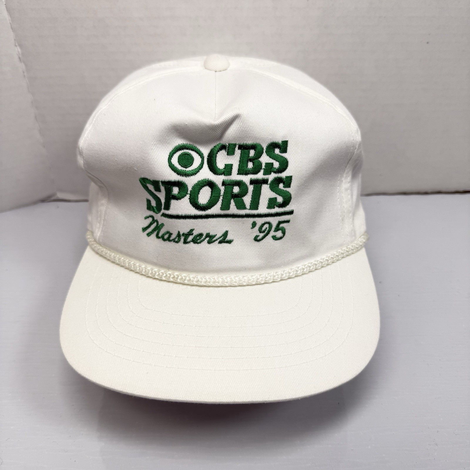 Vintage 1995 The Masters CBS Sports Rope Hat Original Leather Strap Youngan YA