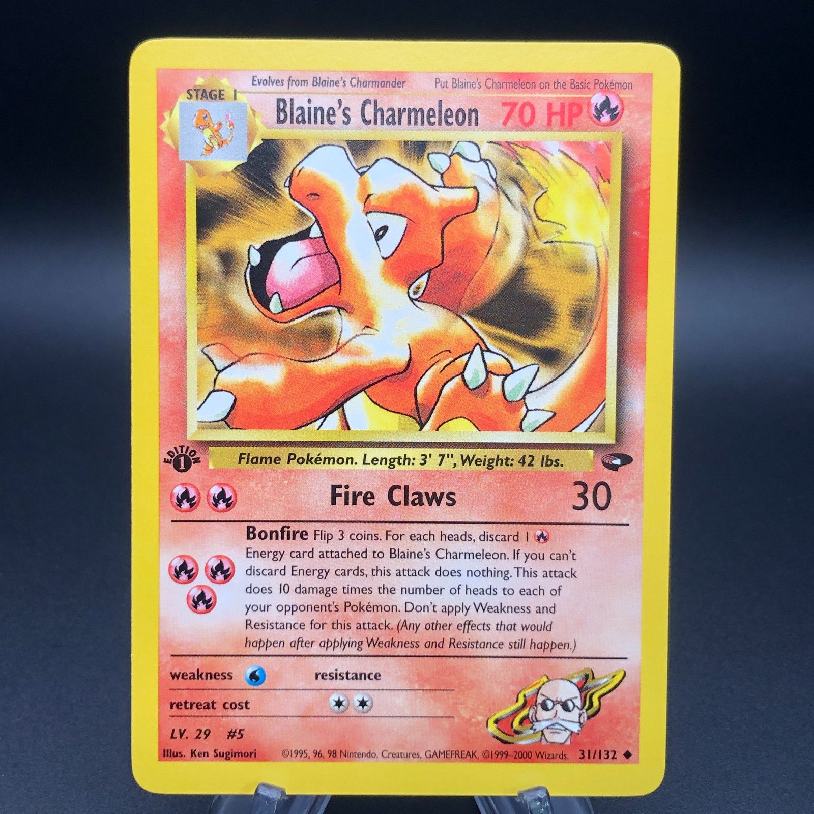 Pokemon Blaine\'s Charmeleon 31/132 - 1st Edition Gym Challenge NM 2000 WotC Pokemon Blaine\'s Charmeleon 31/132 - 1st Edition Gym Challenge NM 2000 WotC