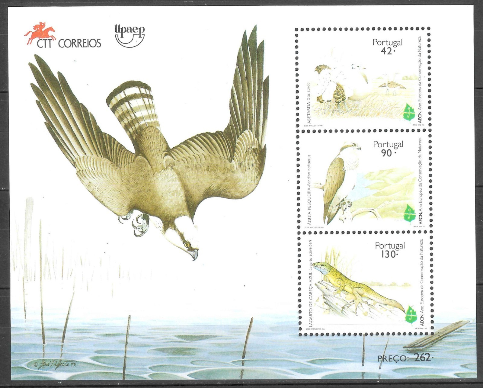 Portugal Souvenir Sheet 1995 SC# 2041a \' Nature Conservation in Europe \', S/S