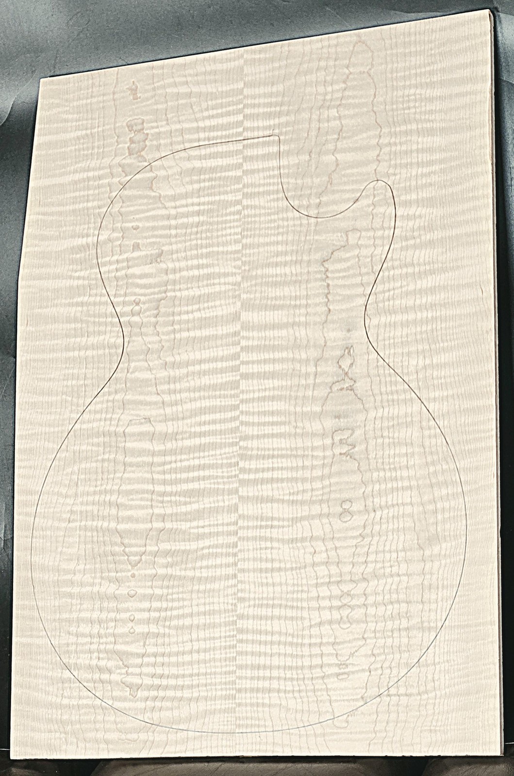 Figured 3A Curly Maple Droptop Glued Guitar Luthier Wood (21\