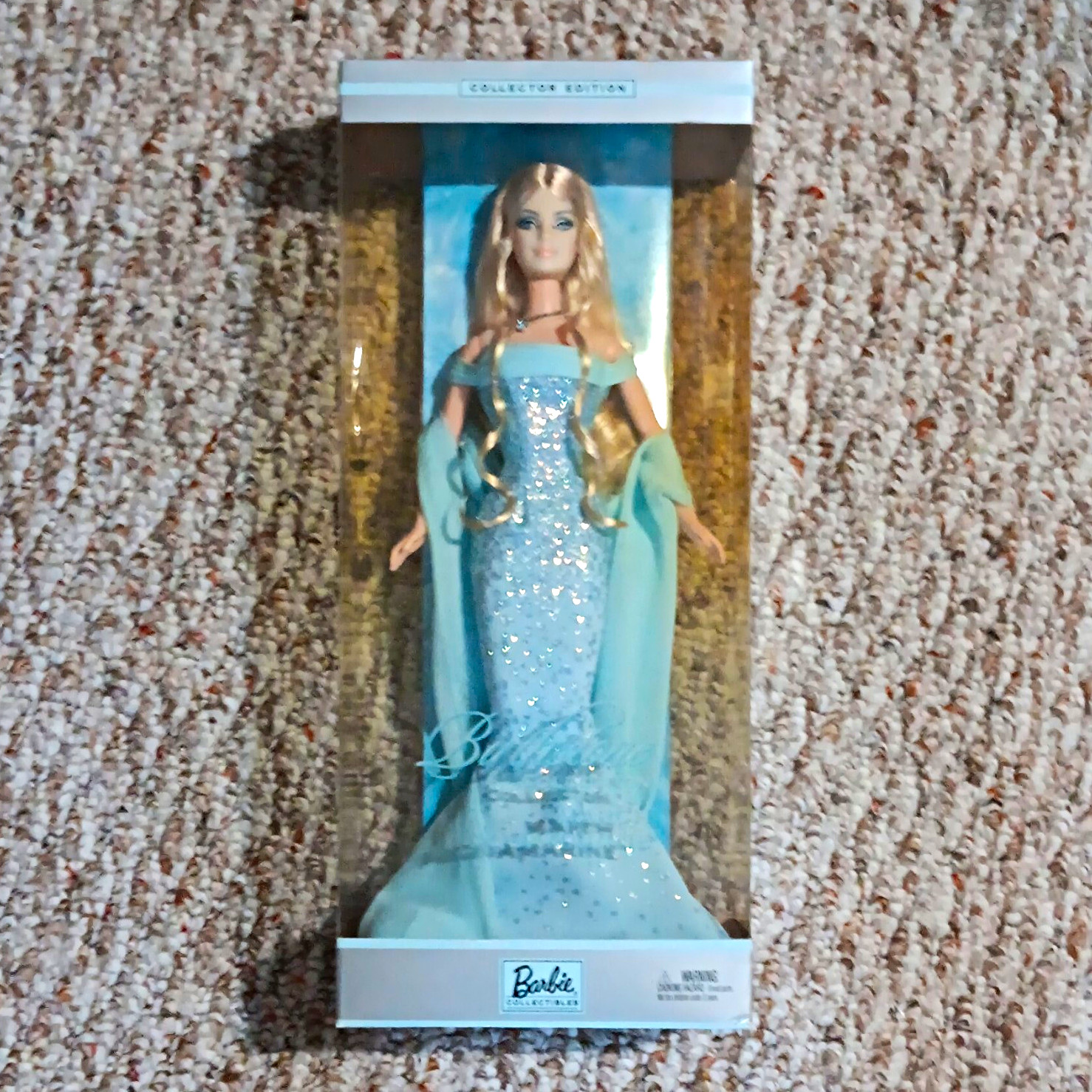 Barbie Birthstone Collection March Aquamarine 12in Collector Edition Doll 2002 Barbie Birthstone Collection March Aquamarine 12in Collector Edition Doll 2002