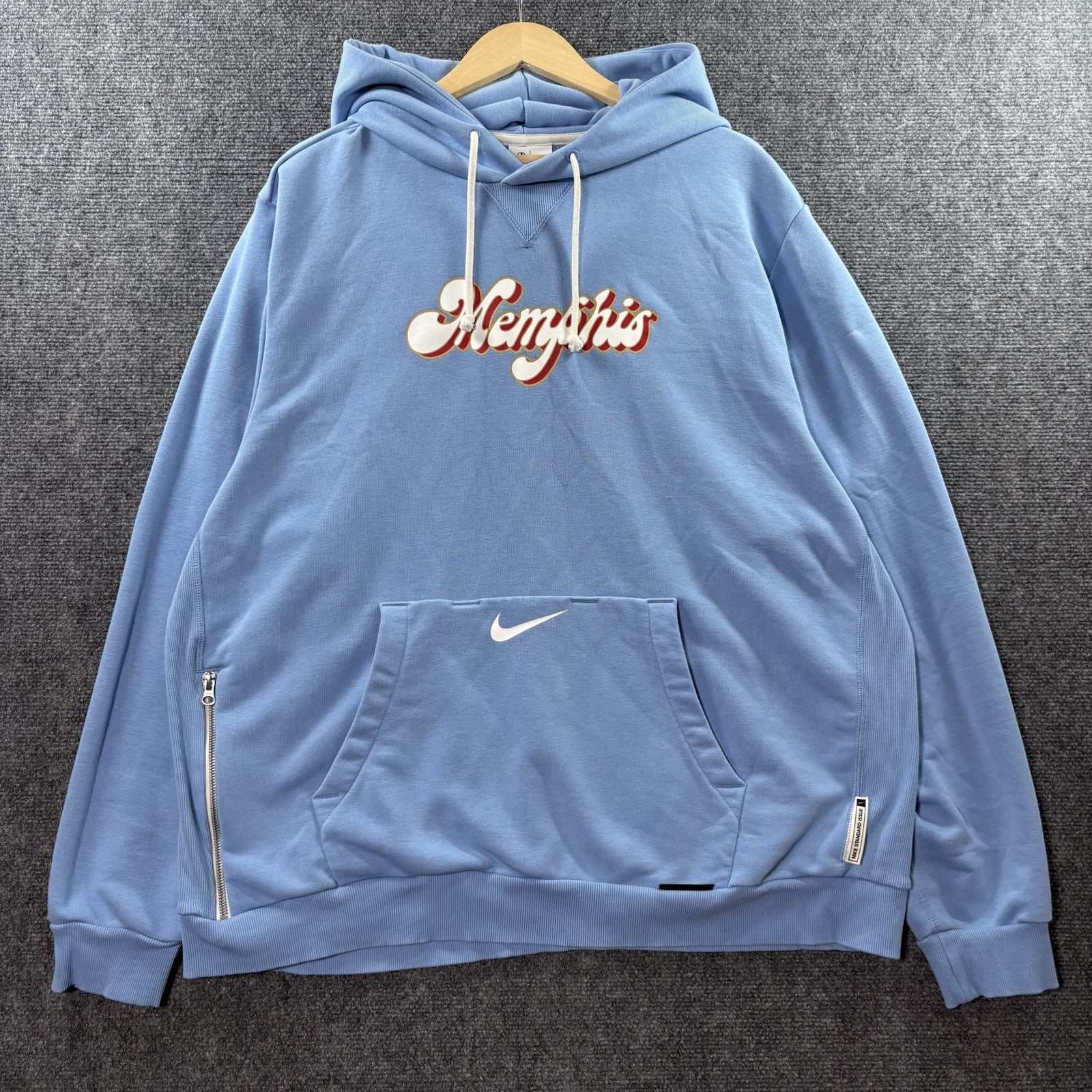 Nike Memphis Grizzlies City Edition Center Swoosh Hoodie Men’s 2XL Baby Blue Red Nike Memphis Grizzlies City Edition Center Swoosh Hoodie Men’s 2XL Baby Blue Red