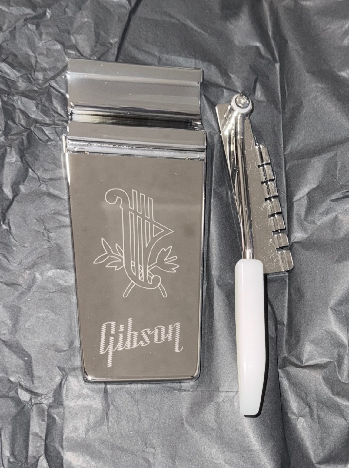 AWESOME Engraved Maestro Lyre Long Vibrola W/ Arm fits Gibson SG FireBird Guitar