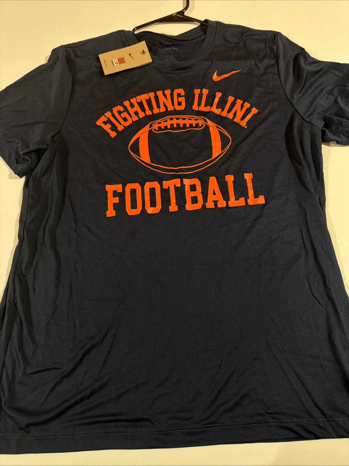 Nike NCAA Illinois Fighting Illini Player Issue Training Top SS IM1182 NWT XL