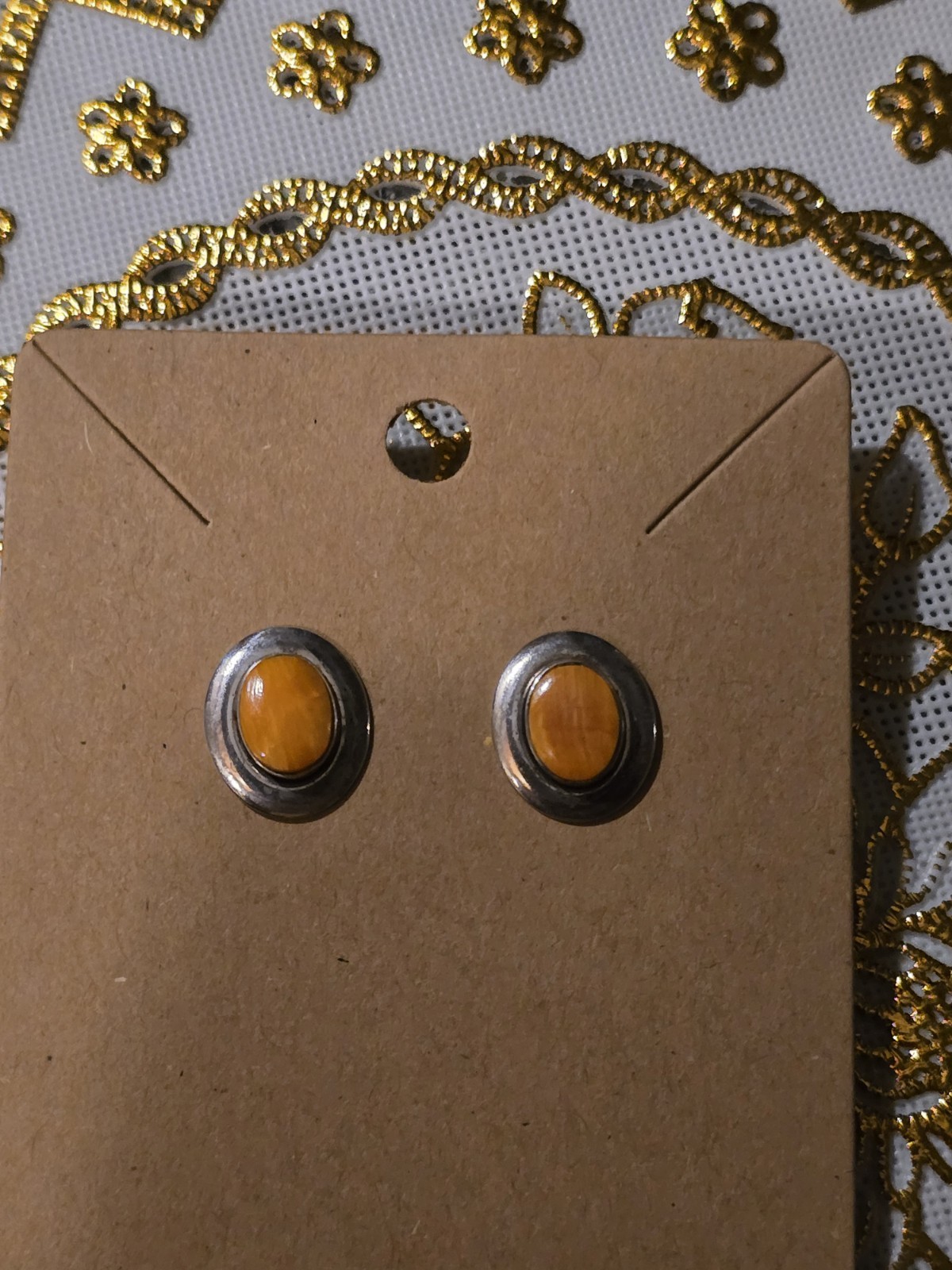 Sterling Silver Amber Earrings