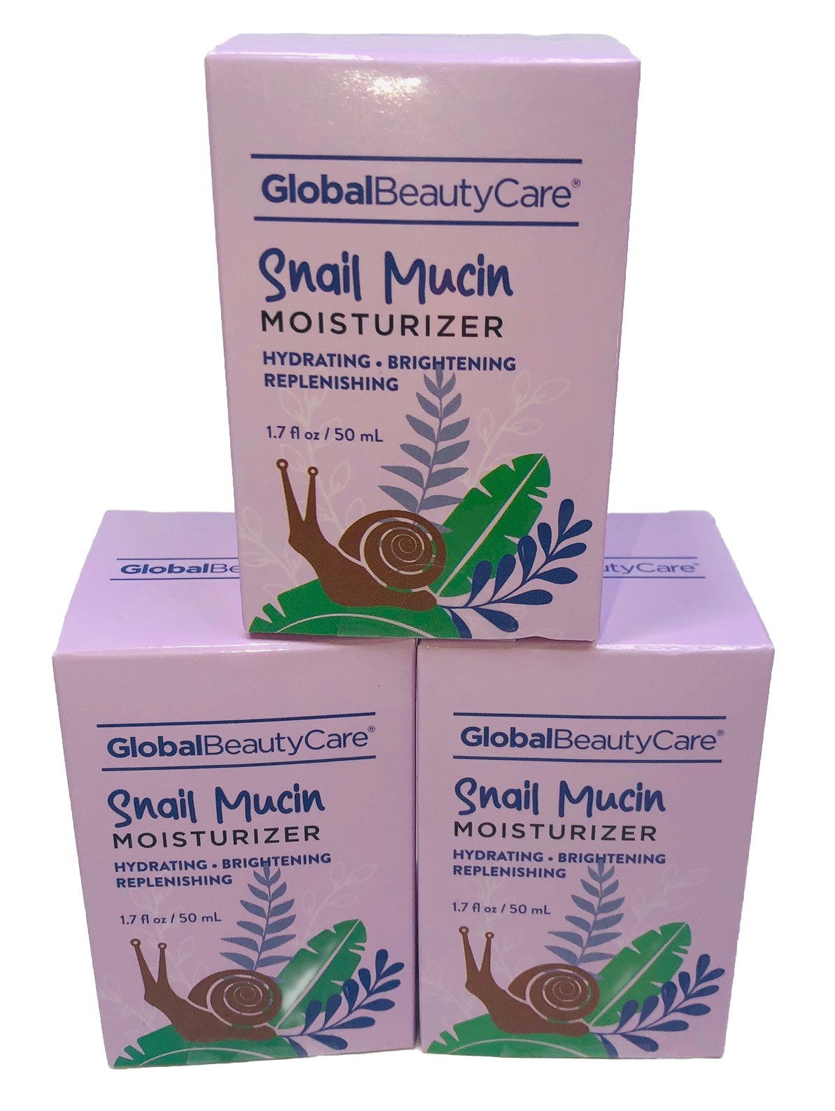 3 Snail Mucin Moisturizer Hydrating Global Beauty Care 3 PK. Blighting Replenish