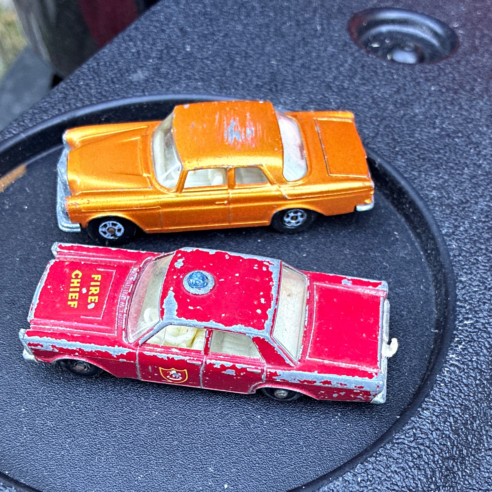 Matchbox Vintage Diecast Lot Ford Galaxie Fire Chief & Mercedes 300 SE 1:64 Matchbox Vintage Diecast Lot Ford Galaxie Fire Chief & Mercedes 300 SE 1:64