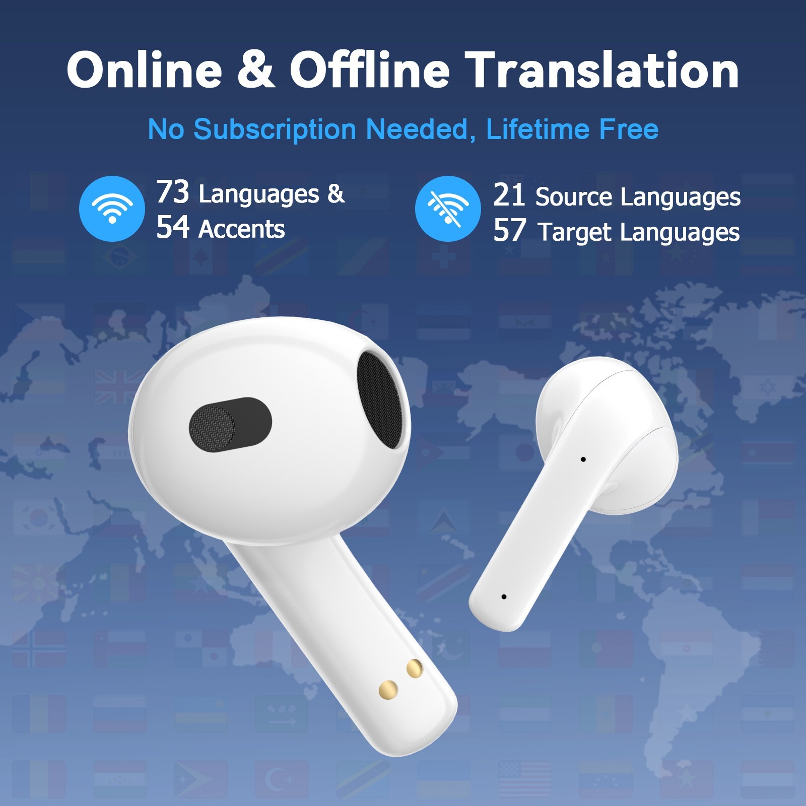 iTour 22 PRO Translating Earphones 127 Languages Wireless Translator Earbuds iTour 22 PRO Translating Earphones 127 Languages Wireless Translator Earbuds
