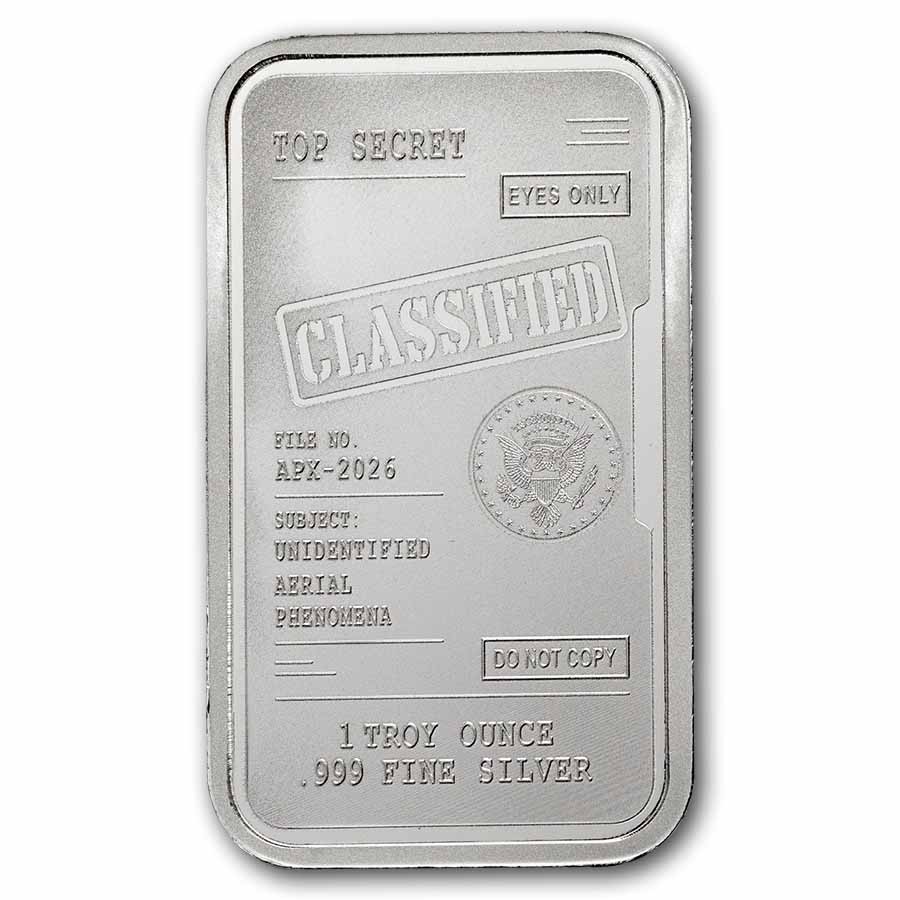 1 oz Silver Bar - The UFO Files