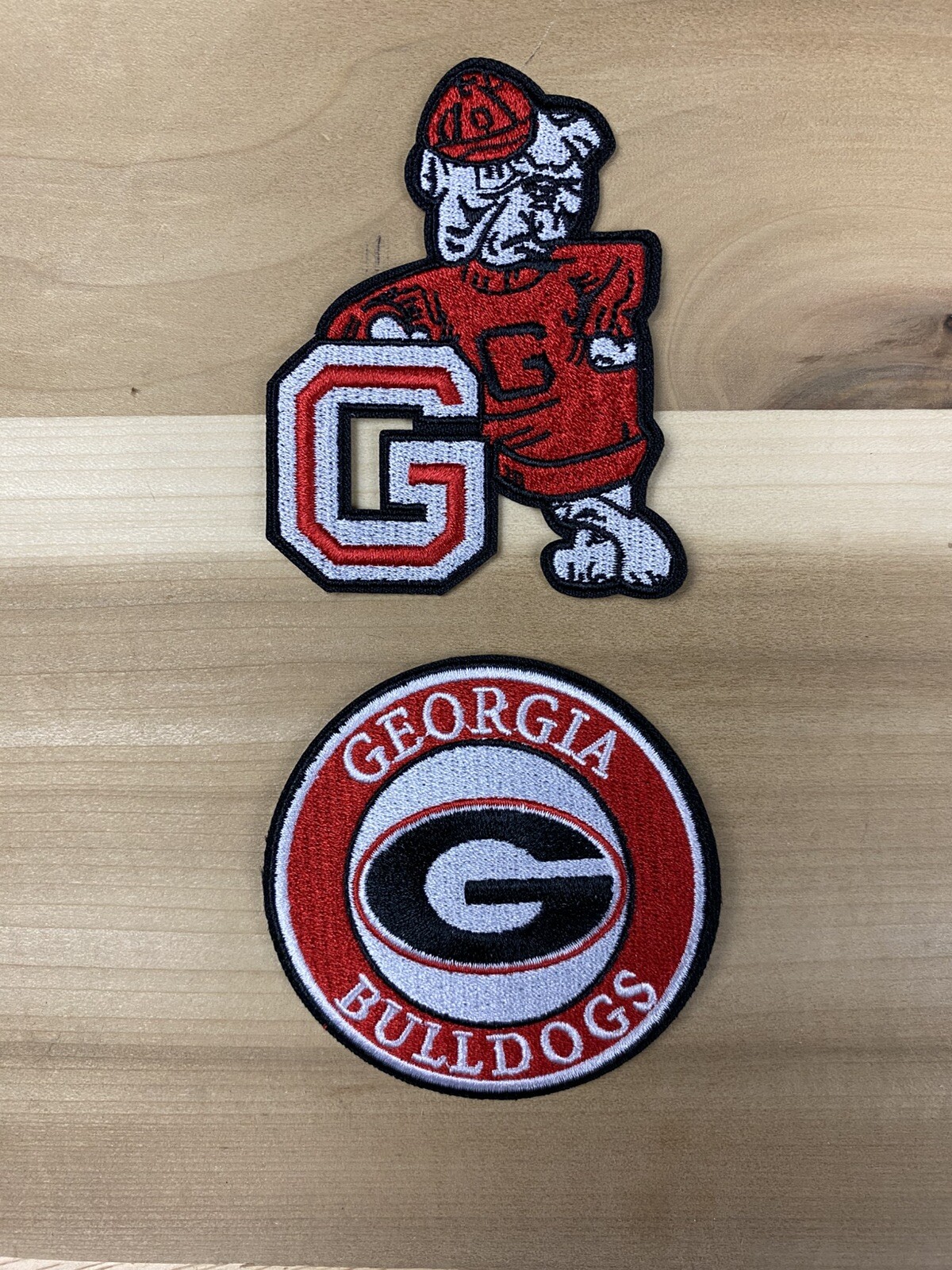 UGA GEORGIA BULLDOGS VINTAGE Embroidered Iron On Patches Bundle