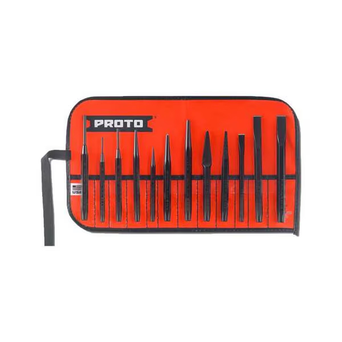 Proto J2S2 12-Piece Punch and Chisel Set S2 Steel Black Oxide