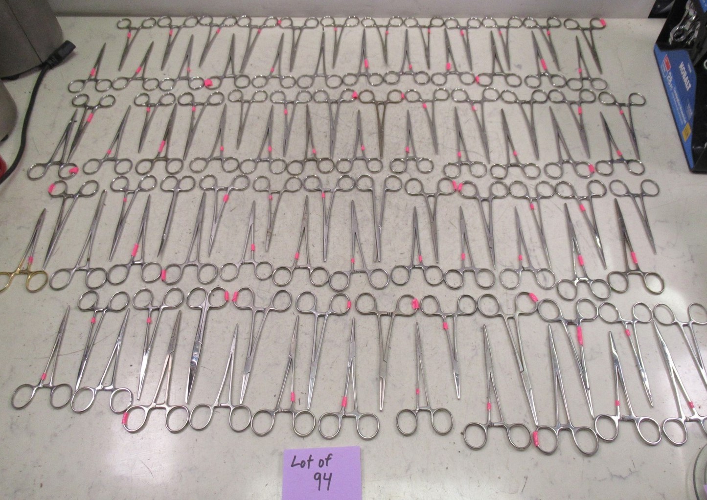 Lot of 94 Assorted Surgical Forceps & Hemostats - Mixed Medical Instruments
