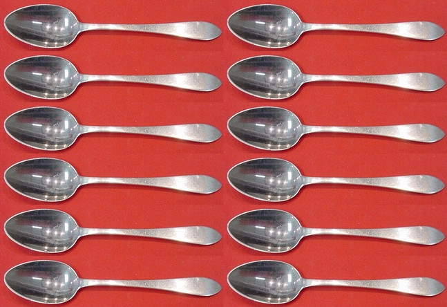 Faneuil by Tiffany and Co Sterling Silver Demitasse Spoon Set of 12 pcs 4 1/4\
